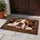 British Bulldog Peeking Through Rustic Timber for Cozy Dog Lover Home Entryway Decor Doormat - 4