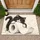 Black And White Cat With Toilet Paper For Playful Cat Lover Homes Doormat - 1