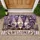 Purple Pickup Truck And Lavender Gnomes For Farmhouse Entryway And Cottage Living Doormat - 1
