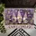 Purple Pickup Truck And Lavender Gnomes For Farmhouse Entryway And Cottage Living Doormat - 5