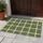 Olive Green Plaid Checks for a Cozy Farmhouse Home and Relaxed Country Living Doormat - 4
