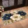 Navy Ivory Gold Floral Bouquet for Elegant Home Entryway Style Doormat - 2