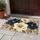 Navy Ivory Gold Floral Bouquet for Elegant Home Entryway Style Doormat - 4