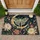 Moonlit Moth And Crescent Flowers For Enchanted Nighttime Garden Lovers Doormat - 1