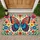 Colorful Butterfly and Wildflowers for a Cheerful Springtime Home Entrance Doormat - 1