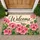Pink Geranium Welcome Florals for a Cheerful Entryway and Warm Everyday Homecoming Doormat - 1