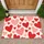 Red And Blush Heart Motif For Romantic Valentine's Day Entryway And Cozy Home Decor Doormat - 1
