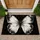 Monochrome Butterfly Motif for Nature Lovers and Serene Contemporary Homes Doormat - 1