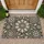 Charcoal Mandala Leaf Motifs for Calm Botanical Entryway Style in Welcoming Homes Doormat - 1