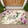 Watercolor Hummingbird and Orchid Hello Greeting for a Nature-Inspired Entryway Doormat - 1