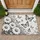 Black And White Daisies And Butterflies For A Calm Nature-Inspired Home Entryway Doormat - 1