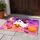 Cute Ghost Witch Riding A Broom With Pumpkin Pail For Whimsical Halloween Entryways Doormat - 4