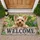 Yorkshire Terrier Puppy Welcome Scene for Dog Lovers and Cheerful Home Entrances Doormat - 1