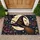 Moon Witch Hat And Broom With Floral Celestial Motifs For Halloween Seasonal Home Decor Doormat - 1