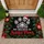 Santa Paws Christmas Paw Prints And Holly For Festive Dog Lover Holiday Decor Doormat - 1