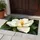 White Magnolia Flower on Deep Green for a Calm Nature-Inspired Home Entryway Decor Doormat - 4