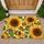 Golden Sunflowers and Olive Leaves for a Warm, Nature-Inspired Seasonal Home Entrance Doormat - 1