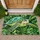 Sea Turtle And Lush Fern Foliage For Coastal Nature Lovers And Tropical Home Style Doormat - 1