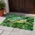 Sea Turtle And Lush Fern Foliage For Coastal Nature Lovers And Tropical Home Style Doormat - 4
