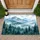 Misty Mountain Forest Landscape for Nature Lovers and Calm Woodland-Inspired Homes Doormat - 1