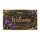 Purple Floral Wreath Welcome Greeting for Cozy Farmhouse Entryway Home Style Doormat - 6