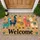 Colorful Alpaca Welcome Greeting for Cheerful Entryways and Cozy Homes of All Ages Doormat - 1