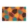 Tropical Leaf Motif in Terracotta, Turquoise and Gold for a Sunny Home Entry Doormat - 6