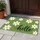 White Daisy Hello on Green Background for Cheerful Spring Entryway Home Decor Doormat - 4