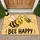 Two Cheerful Honeybees with Bee Happy Lettering for a Sunny, Welcoming Home Entry Doormat - 1