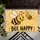 Two Cheerful Honeybees with Bee Happy Lettering for a Sunny, Welcoming Home Entry Doormat - 5