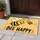 Two Cheerful Honeybees with Bee Happy Lettering for a Sunny, Welcoming Home Entry Doormat - 4