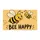Two Cheerful Honeybees with Bee Happy Lettering for a Sunny, Welcoming Home Entry Doormat - 6
