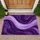 Purple Flowing Ribbon And Violet Swirls For Modern Contemporary Home Entryways Doormat - 1