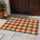 Autumn Beige And Burnt Orange Plaid For Cozy Thanksgiving Country Homes Doormat - 4