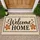 Rustic Welcome Home Hearts And Terracotta Flowers For A Cozy Farmhouse Entryway Decor Doormat - 1