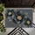 Three Charcoal Gray and Gold Floral Blooms for Calm, Elegant Everyday Home Entryways Doormat - 5
