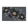 Three Charcoal Gray and Gold Floral Blooms for Calm, Elegant Everyday Home Entryways Doormat - 6