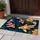 Three Koi Fish and Lotus Blooms for Serene Japanese Inspired Home Living Doormat - 4