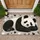 Heart Panda With Scattered Hearts for Cozy Pet-Loving Homes and Thoughtful Gift Giving Doormat - 1