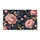 Navy Blue Peonies And Gold Botanicals For Refined Everyday Entryway Living Style Doormat - 6