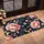 Navy Blue Peonies And Gold Botanicals For Refined Everyday Entryway Living Style Doormat - 2