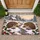 Winter Hedgehog Pair on Snowy Trail for Cozy Christmas Cabin and Holiday Home Style Doormat - 1