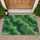 Green Topographic Contour Lines for Calm Nature-Inspired Entryways and Modern Interiors Doormat - 1
