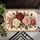 Vintage Burgundy Rose Bouquet for Romantic Farmhouse Entryways and Cottage Home Style Doormat - 5