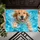 Golden Retriever Swimming in Blue Pool Water for Summer Fun and Happy Dog Lovers Doormat - 5