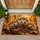 Hedgehog Family in Golden Autumn Light for Cozy Woodland Homes and Nature Lovers Doormat - 1