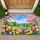 Cherry Blossom Tulip Garden for Springtime Nature Lovers and Floral Home Style Doormat - 1