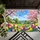 Cherry Blossom Tulip Garden for Springtime Nature Lovers and Floral Home Style Doormat - 5