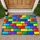 Vibrant Rainbow Geometric Blocks for a Cheerful Entryway and Playful Everyday Home Doormat - 1