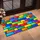 Vibrant Rainbow Geometric Blocks for a Cheerful Entryway and Playful Everyday Home Doormat - 2